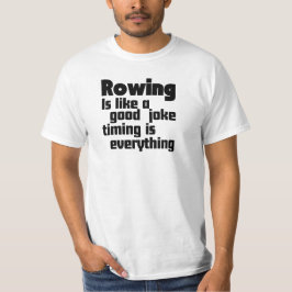 Camiseta Arrumar é como uma boa piada, timing é tudo