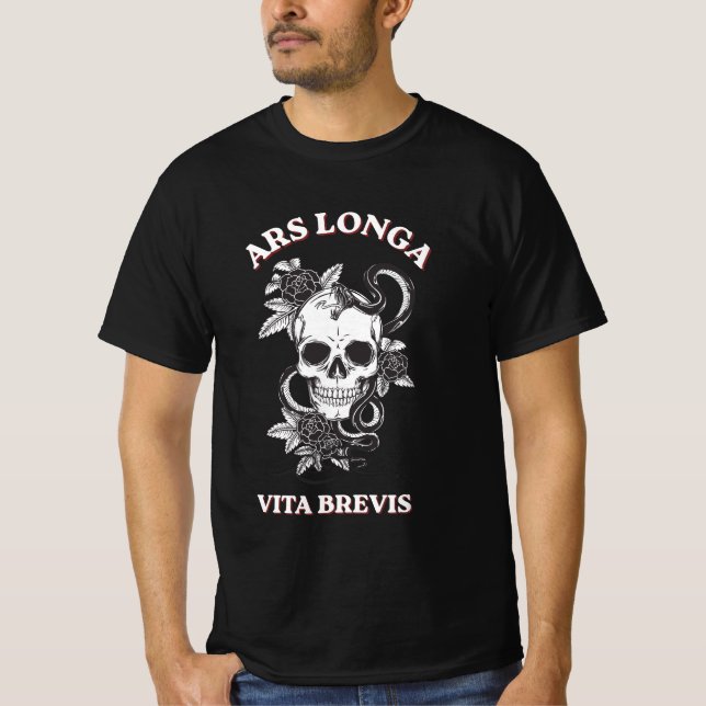 Camiseta Ars Longa Vita Brevis Caveira & Cobra (Frente)