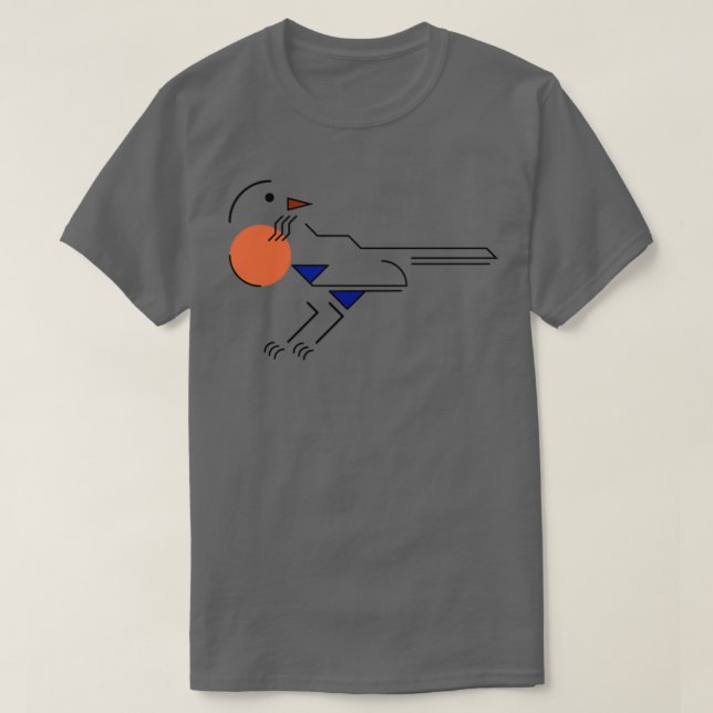 Camiseta Art Deco American Robin (Frente do Design)