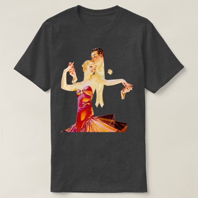 Camiseta Art Deco Ballroom Dancing (Frente do Design)
