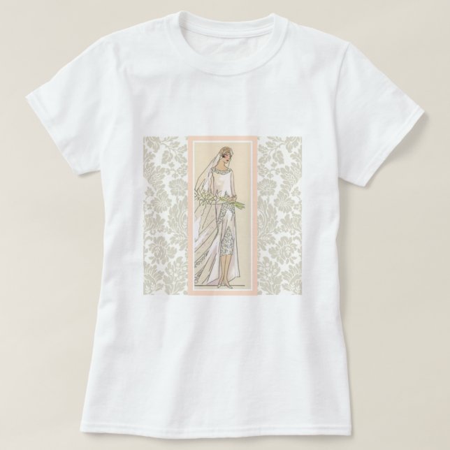 Camiseta Art Deco Bride (Frente do Design)