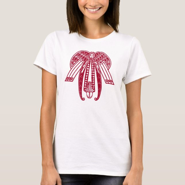 Camiseta Art Deco Christmas Angel (Frente)