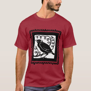 Camiseta Art Deco Crow ou Raven