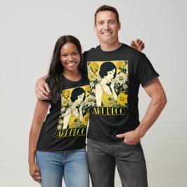 Camiseta Art Deco Day Woman & Flowers