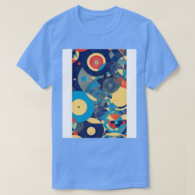 Camiseta Art Deco e BauhausInspiraram Arte do Círculo Moder (Frente do Design)