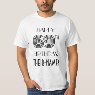 Camiseta Art Deco Inspira Olhar 69º Festa de aniversário