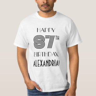 Camiseta Art Deco Inspira Olhar 87º Festa de aniversário
