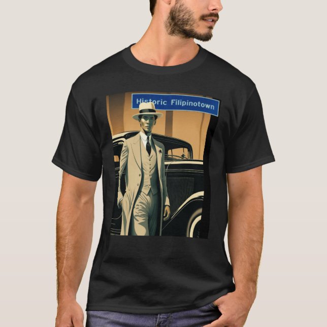 Camiseta Art Deco Manong Apparel Celebrating Historic Filip (Frente)