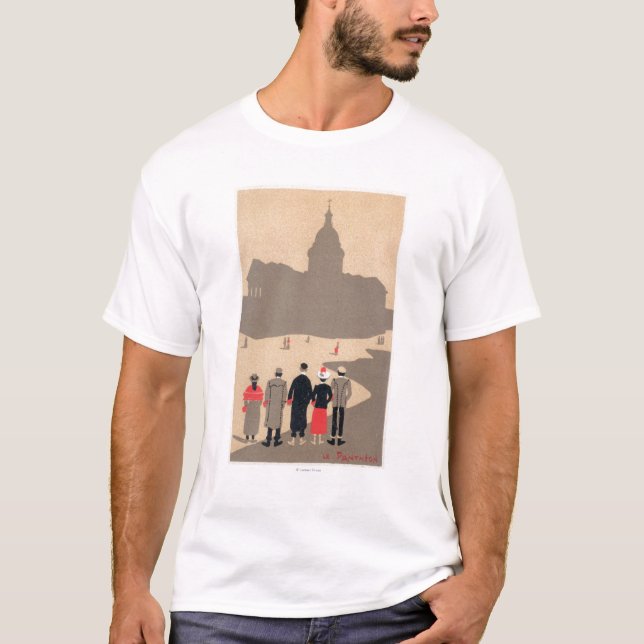 Camiseta Art deco SceneParis de Le Panteão, France (Frente)