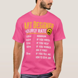 Camiseta Art Designer Taxa Horária - Trabalho de arte de Ar