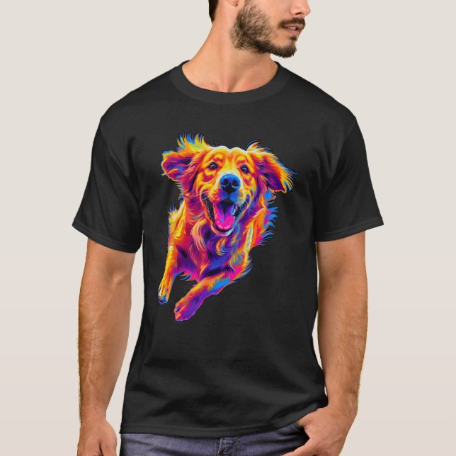 Camiseta Art  Golden Retriever Dog (Frente)