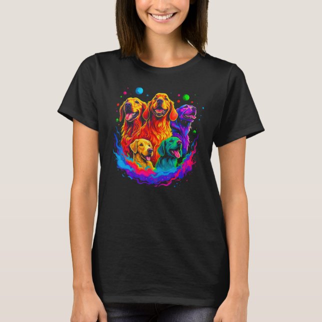 Camiseta Art Golden Retriever Dog Best Friends (Frente)