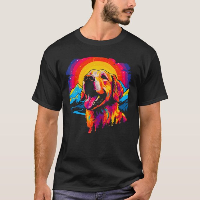 Camiseta Art Golden Retriever Dog Nature (Frente)