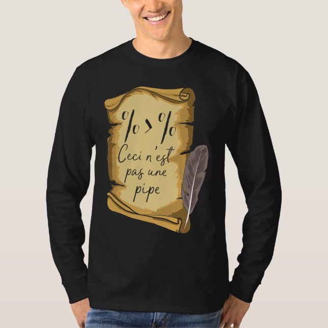 Camiseta Art History Ceci n'est Pas Une Pipe Data Scientist (Frente)