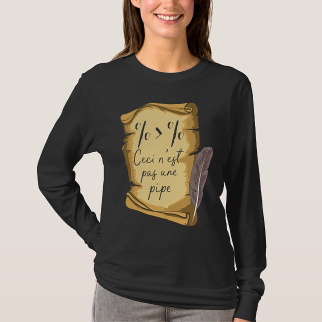 Camiseta Art History Ceci n'est Pas Une Pipe Data Scientist (Frente)