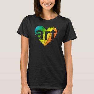 Camiseta Art Lover, Grande Coração com Arte Palavra, Arte C