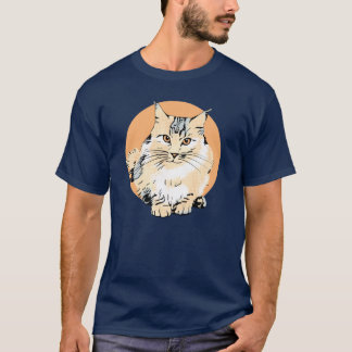 Camiseta Art Main Coon Gato design gráfico Oversize