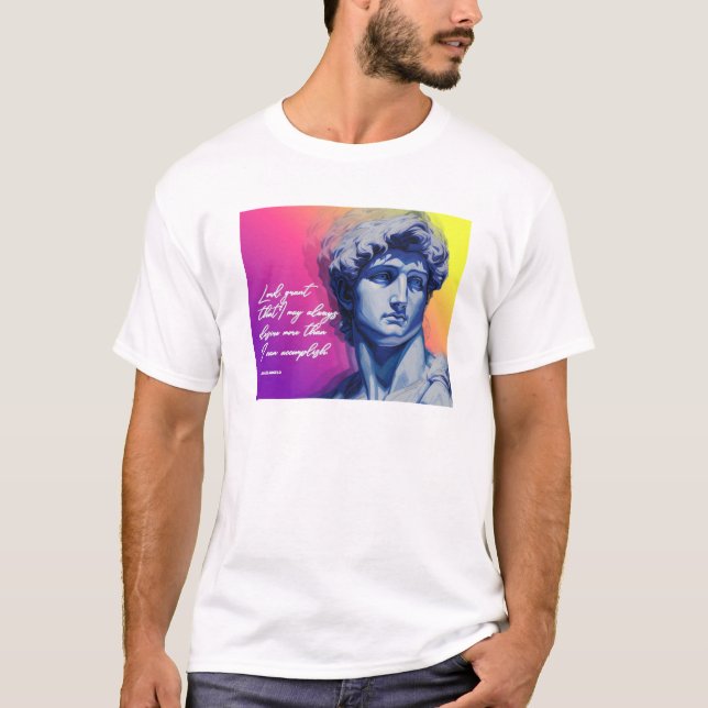 Camiseta Art Never Dies | Escultura de David (Frente)