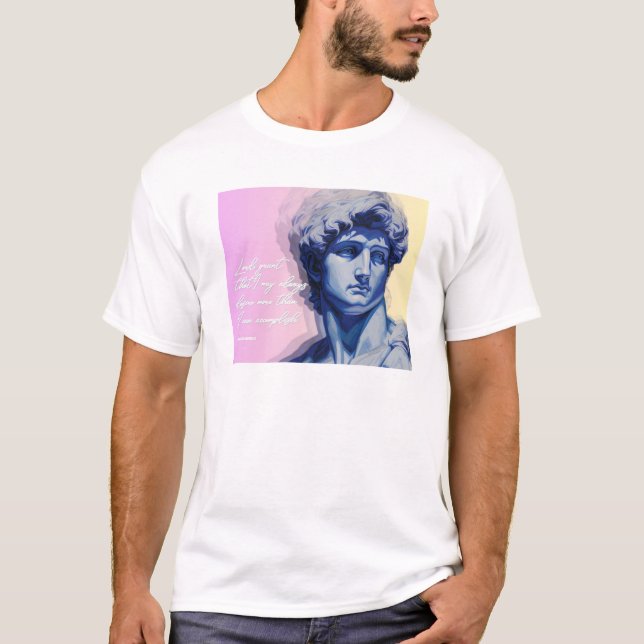 Camiseta Art Never Dies t-shirt | David Sculpture (Frente)