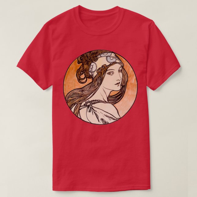 Camiseta Art Nouveau - Bela Vidro Contida (Frente do Design)