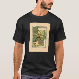 Camiseta Art Nouveau Calendar Woman Gardening Setembro Mon