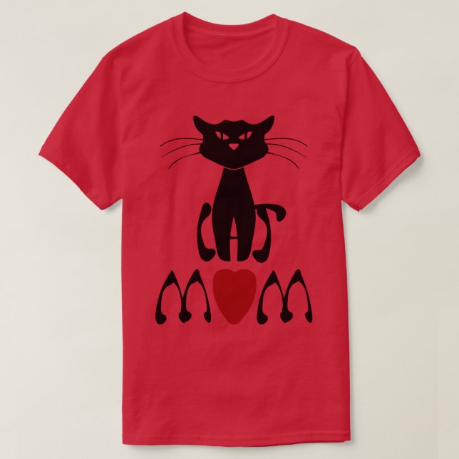 Camiseta Art Nouveau Cat Mãe (Frente do Design)