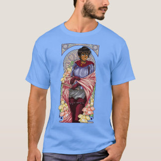 Camiseta Art Nouveau de uma bela alternativa guerreira