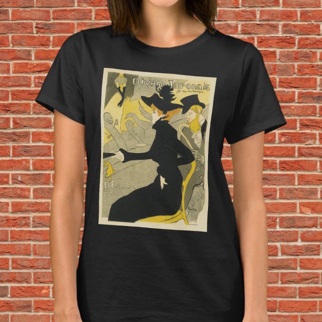 Camiseta Art Nouveau, Divan Japonês, por Toulouse Lautrec (Criador carregado)