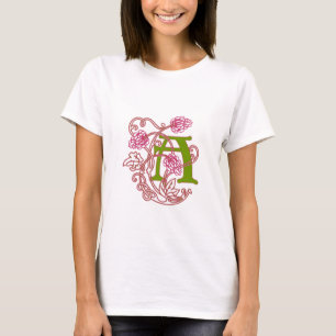 Camiseta Art Nouveau Monograma floral A