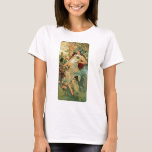 Camiseta Art Nouveau ~ Outono de Alphonse Mucha