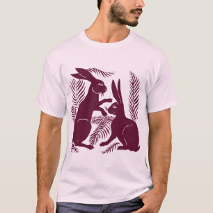 Camiseta Art Nouveau Par dos Coelhos De Morgan e Morris
