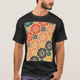 Camiseta Art Nouveau Retro Wallpaper Design.