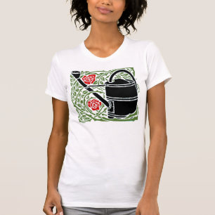 Camiseta Art Nouveau Rosas e Água