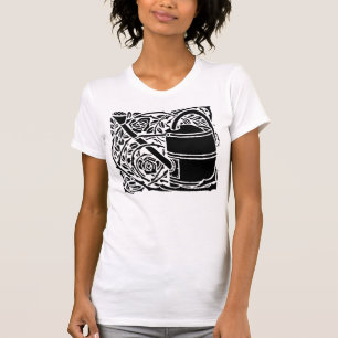 Camiseta Art Nouveau Rosas e Água