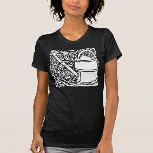 Camiseta Art Nouveau Rosas e Água