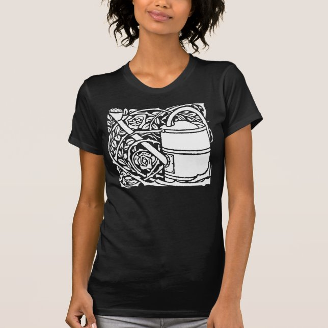 Camiseta Art Nouveau Rosas e Água (Frente)