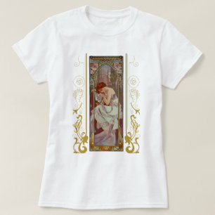 Camiseta Art Noveau Night Rest de Alphonse Mucha