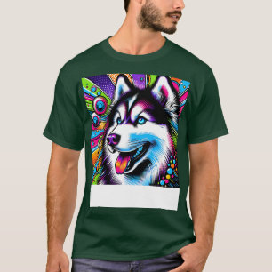Camiseta Art Siberian Husky Tee Sleek Canine Couture 1