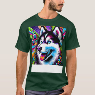 Camiseta Art Siberian Husky Tee Sleek Canine Couture 1