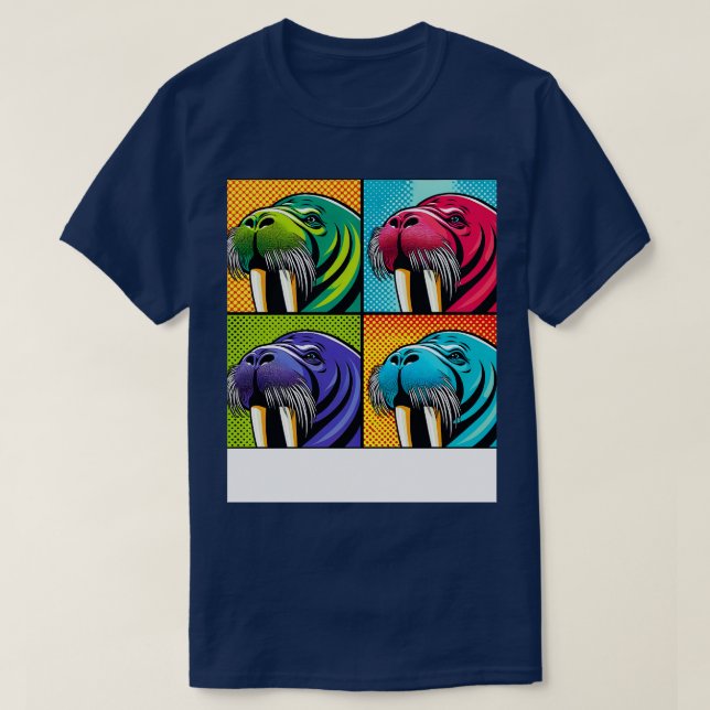 Camiseta Art Walrus Tee Marine Mammal Statement (Frente do Design)