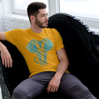 CAMISETA ART WORK DESIGN BLUE ELEFHANT