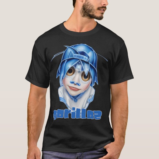 Camiseta Arte 2D do Gorillaz (Frente)