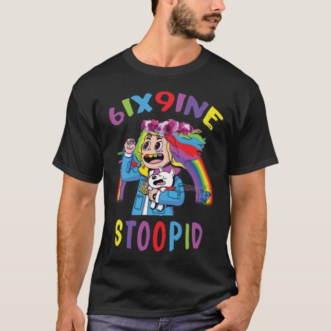 Camiseta arte 6ix9ine-Cartoon (Frente)
