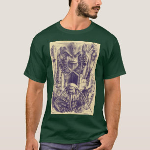 Camiseta Arte a lápis do palácio de sombra