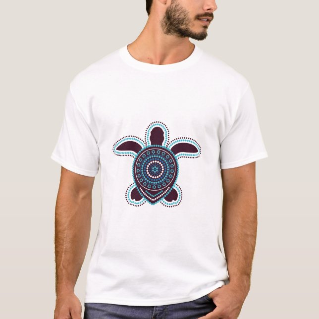 Camiseta Arte aborígene australiano Tartaruga (Frente)