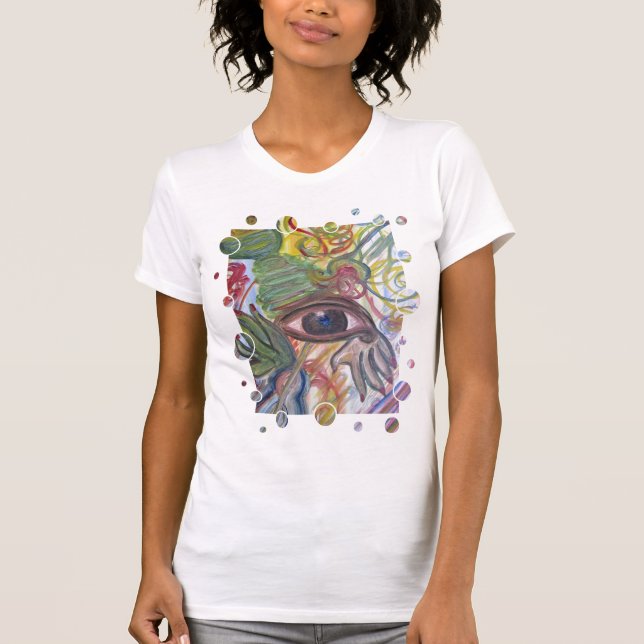 Camiseta Arte abstracta do t-shirt - música na minha mente (Frente)
