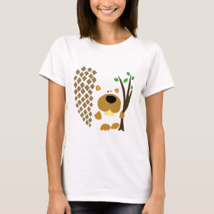 Camiseta Arte abstracta engraçada do castor