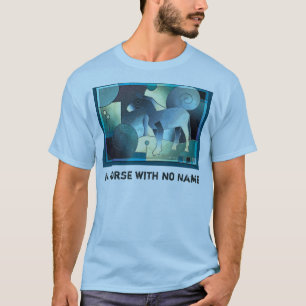 Camiseta Arte abstracta - UM CAVALO - areia azul