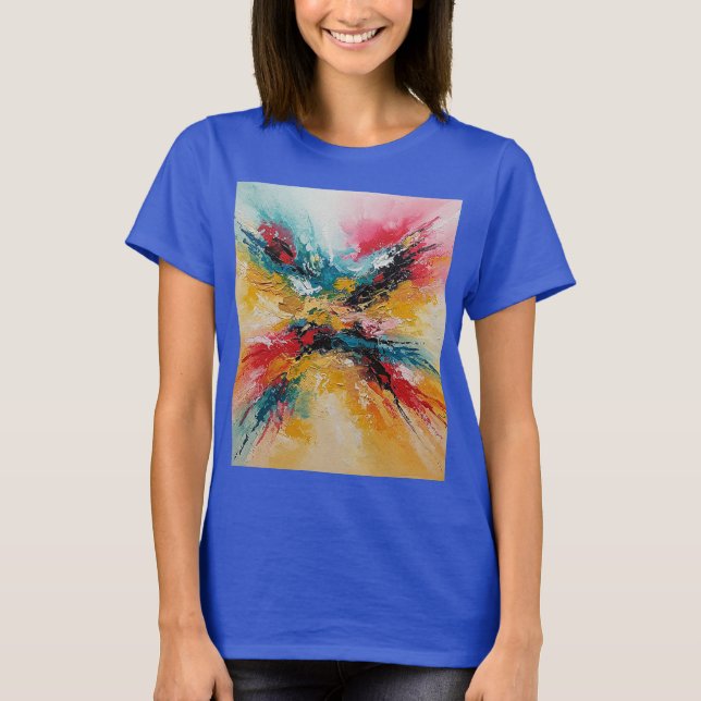 Camiseta Arte Abstracto Colorido (Frente)