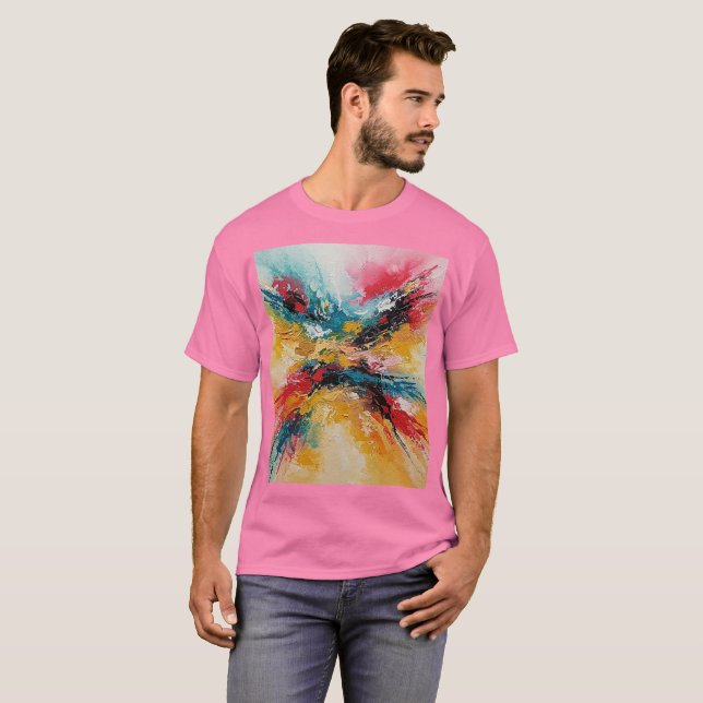 Camiseta Arte Abstracto Colorido (Frente Completa)
